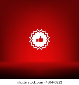 Badge with thumbs up Icon