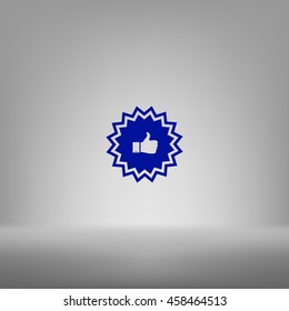 Badge with thumbs up Icon