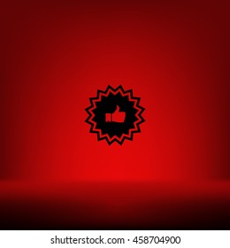 Badge with thumbs up Icon