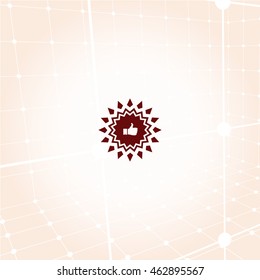 Badge with thumbs up Icon