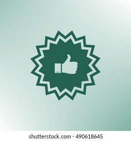 Badge with thumbs up Icon