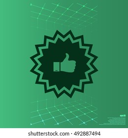 Badge with thumbs up Icon