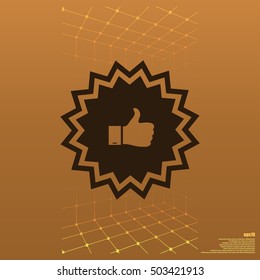 Badge with thumbs up Icon