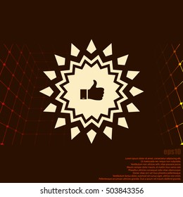 Badge with thumbs up Icon