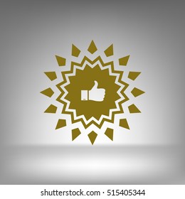 Badge with thumbs up Icon