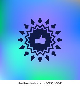Badge with thumbs up Icon