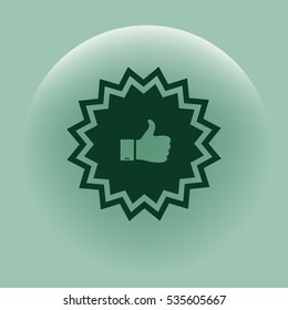Badge with thumbs up Icon