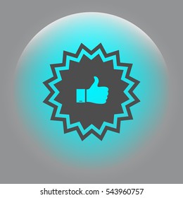 Badge with thumbs up Icon