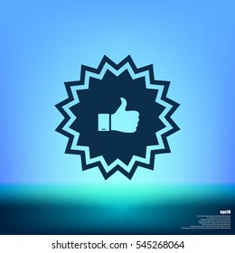 Badge with thumbs up Icon