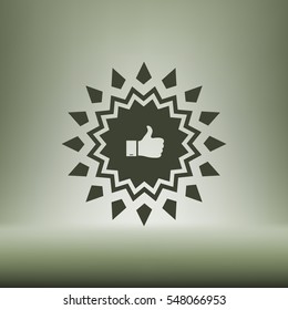 Badge with thumbs up Icon