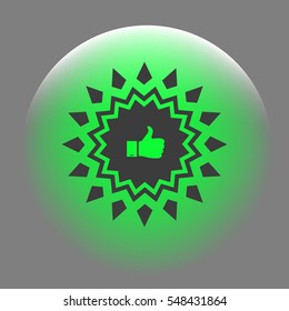 Badge with thumbs up Icon
