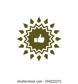 Badge with thumbs up Icon