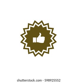 Badge with thumbs up Icon