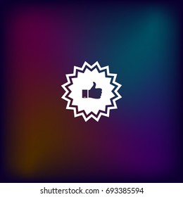 Badge with thumbs up Icon