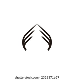 Badge, tree geometric symbol simple logo vector