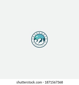 badge true north Canadian mountain logo retro