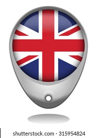 Badge with UK flag
