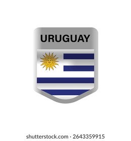 Distintivo uruguai bandeira bandeira nação design vetor