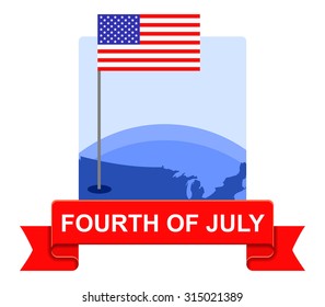 Badge for US independence day. 