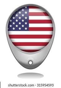 Badge with USA flag