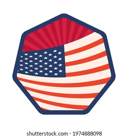 badge with usa flag design