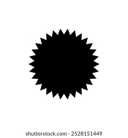 Badge vector black starburst icon illustration. Awards Achieve sign and symbol.