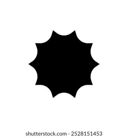 Badge vector black starburst icon illustration. Awards Achieve sign and symbol.