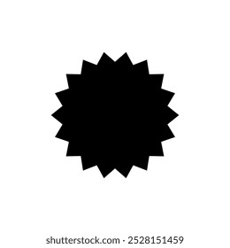 Badge vector black starburst icon illustration. Awards Achieve sign and symbol.