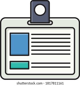badge vector color line icon 