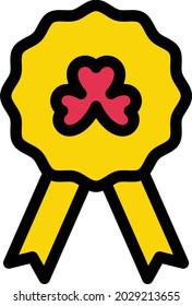 badge vector color line icon