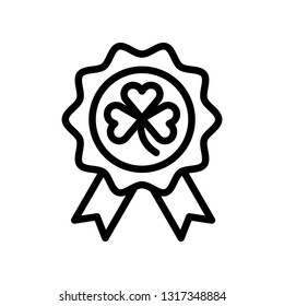 Badge vector, Feast of Saint Patrick line style icon