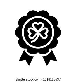 Badge vector, Feast of Saint Patrick solid style icon