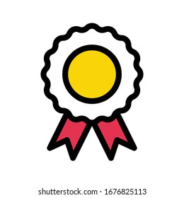badge vector flat color icon 