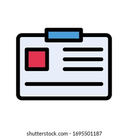 badge vector flat color icon 