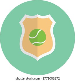 badge vector flat color icon