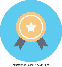 badge vector flat color icon 