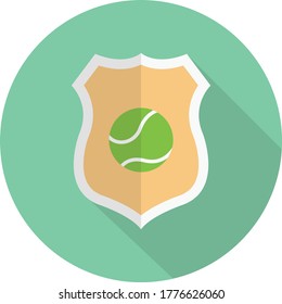 badge vector flat color icon