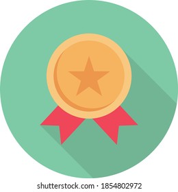 badge vector flat colour icon 