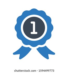 badge vector glyph color icon 