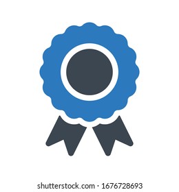 icono de color de glifo vectorial de insignia 