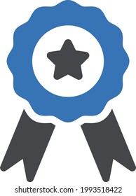 icono de color de glifo vectorial de insignia