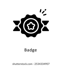 Icono de diseño de glifo de Vector de placa. Premios Símbolo sobre fondo blanco EPS 10 Archivo