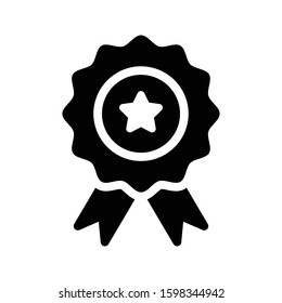 badge vector glyph flat icon 