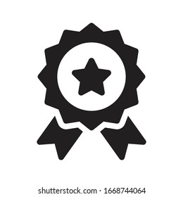 badge vector glyph flat icon 