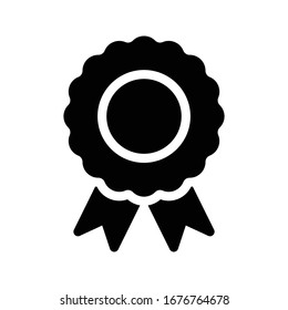 badge vector glyph flat icon 