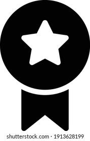badge vector glyph flat icon