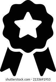 badge vector glyph flat icon 