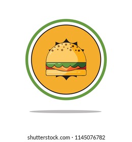 Badge Vector Hamburger 01 Eps.10