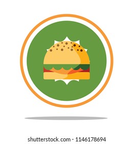 Badge Vector Hamburger 04 Eps.10