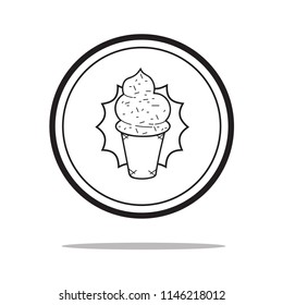 Badge Vector Ice Cream 03 Eps.10